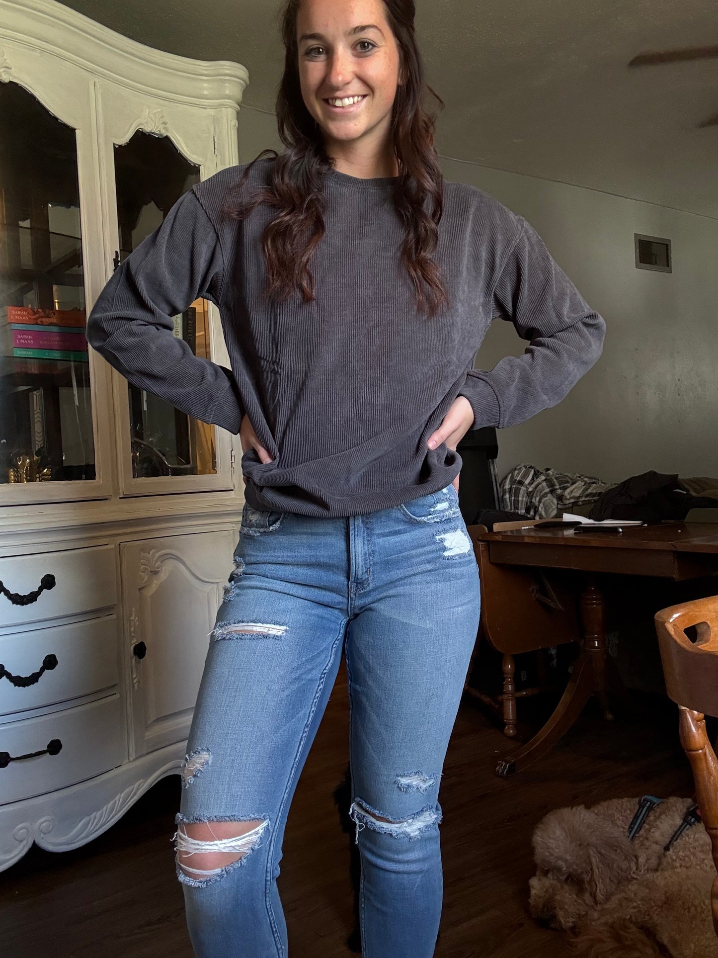 Trojans Oversized Grey Sweater