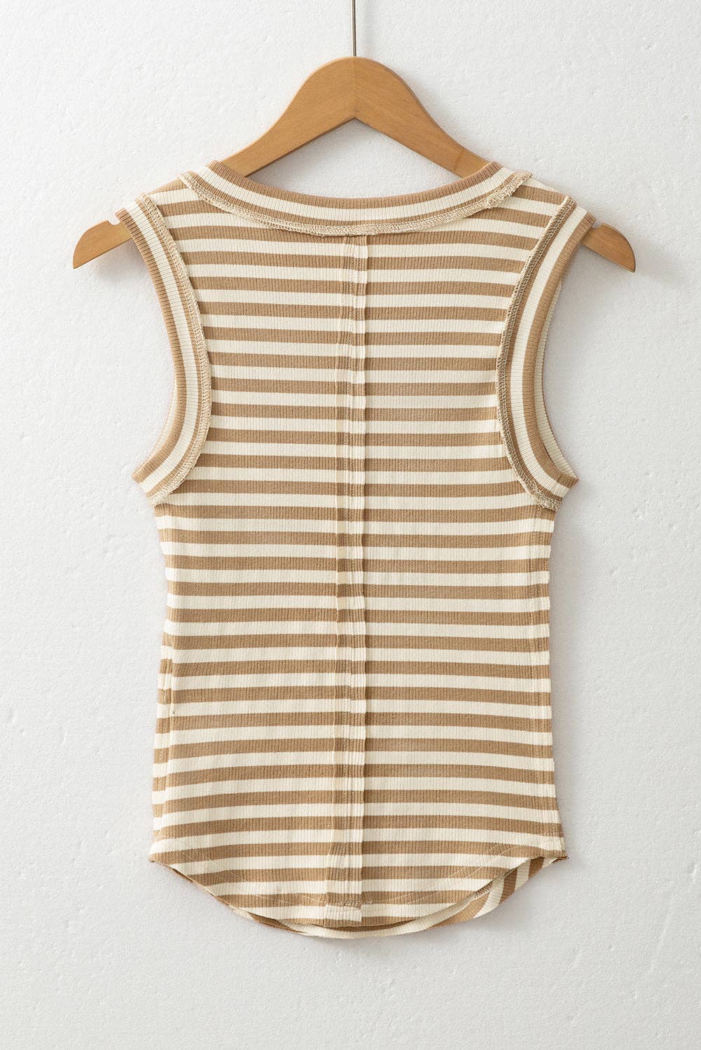 Stripe Reverse Seam Sleeveless Top