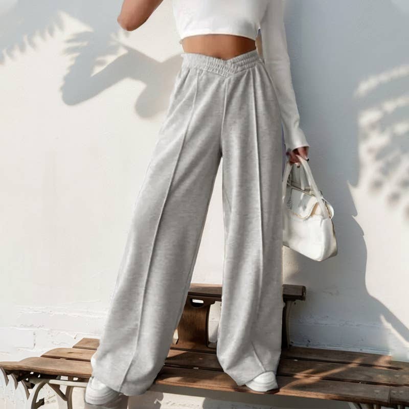 V-Waist Grey Sweatpants
