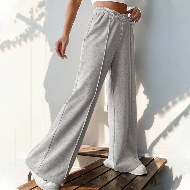 V-Waist Grey Sweatpants