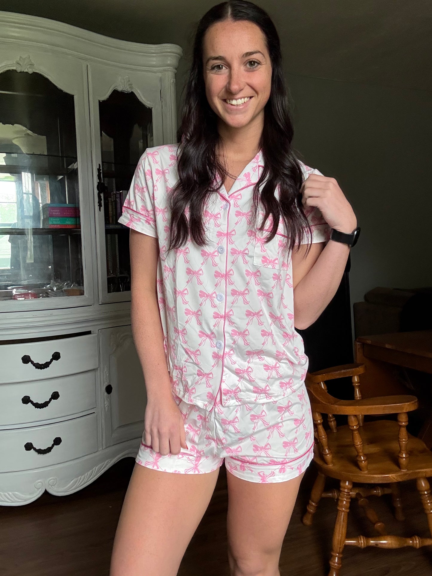 Pink Bow PJ Set