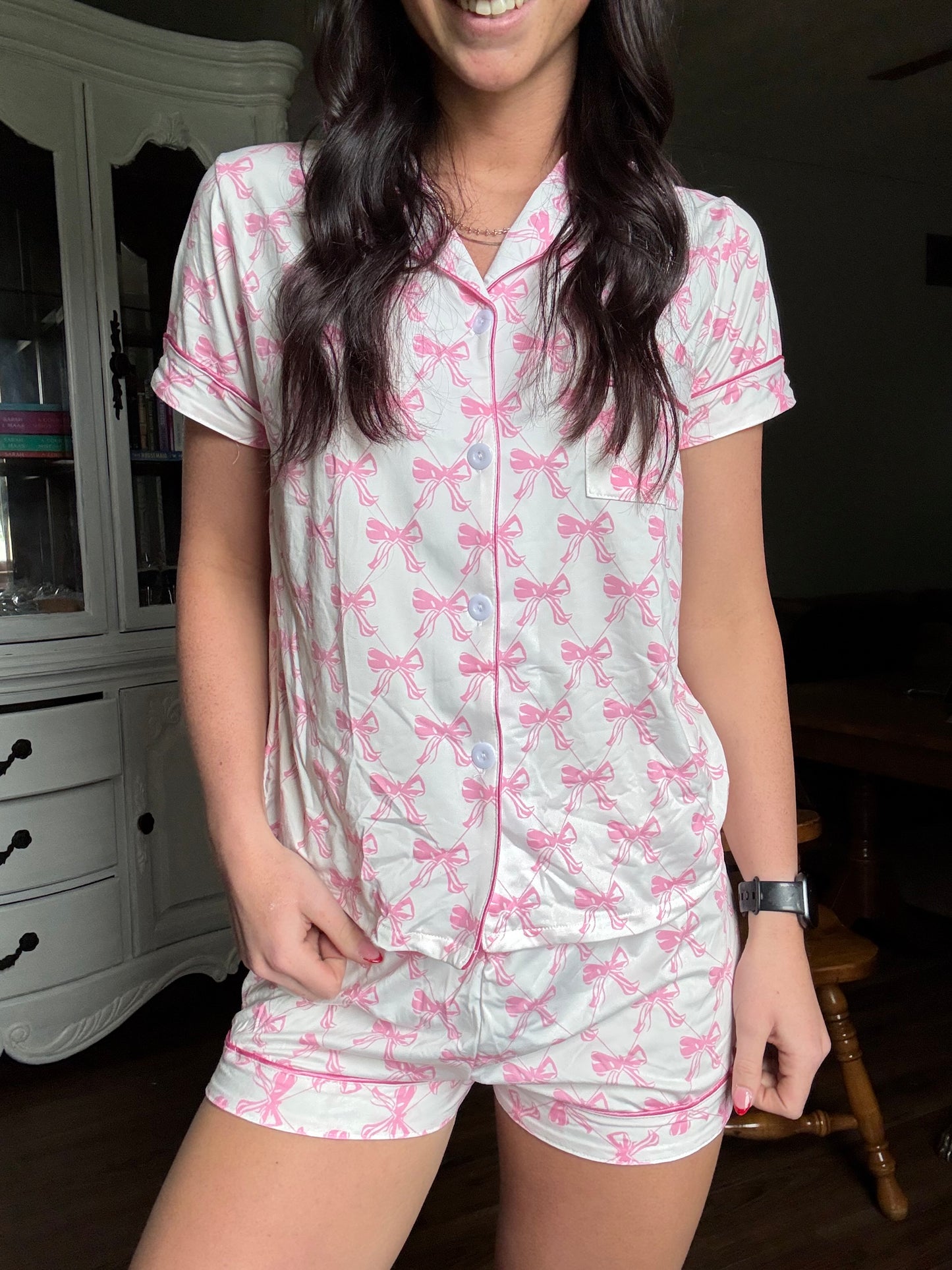 Pink Bow PJ Set