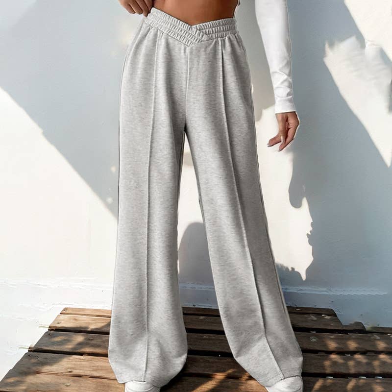 V-Waist Grey Sweatpants
