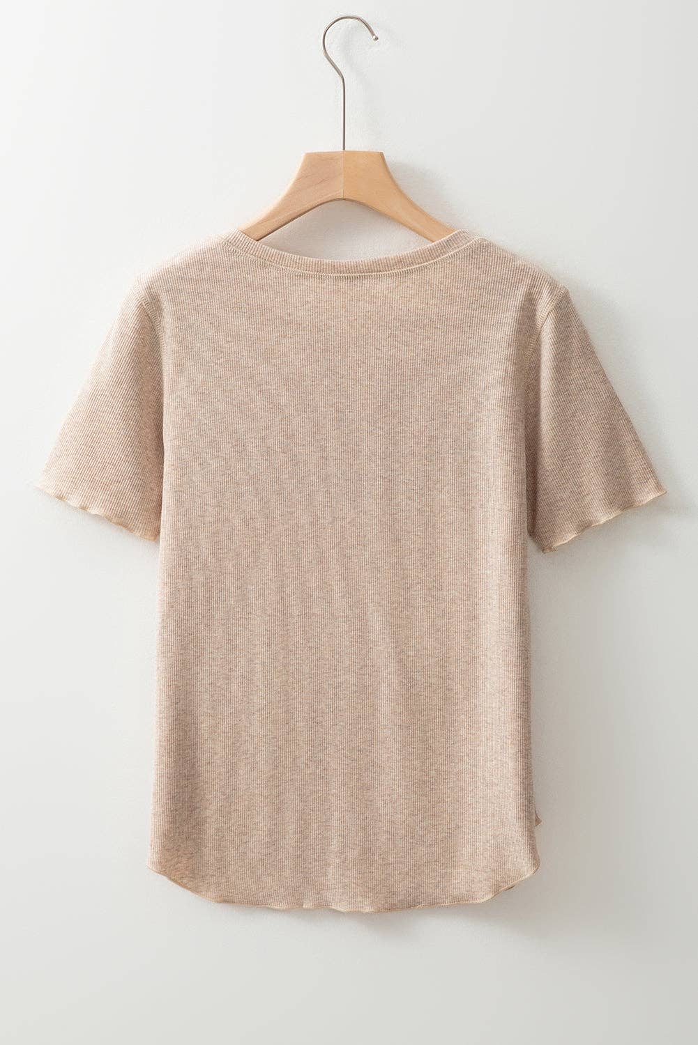 Ribbed Henly Short Sleeve Summer Top