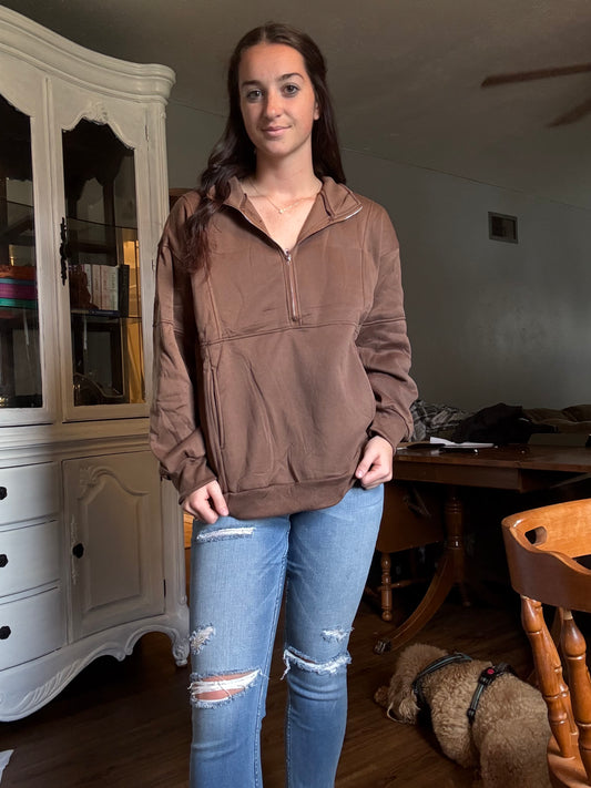 3/4 Zip Pullover Sweatshirt