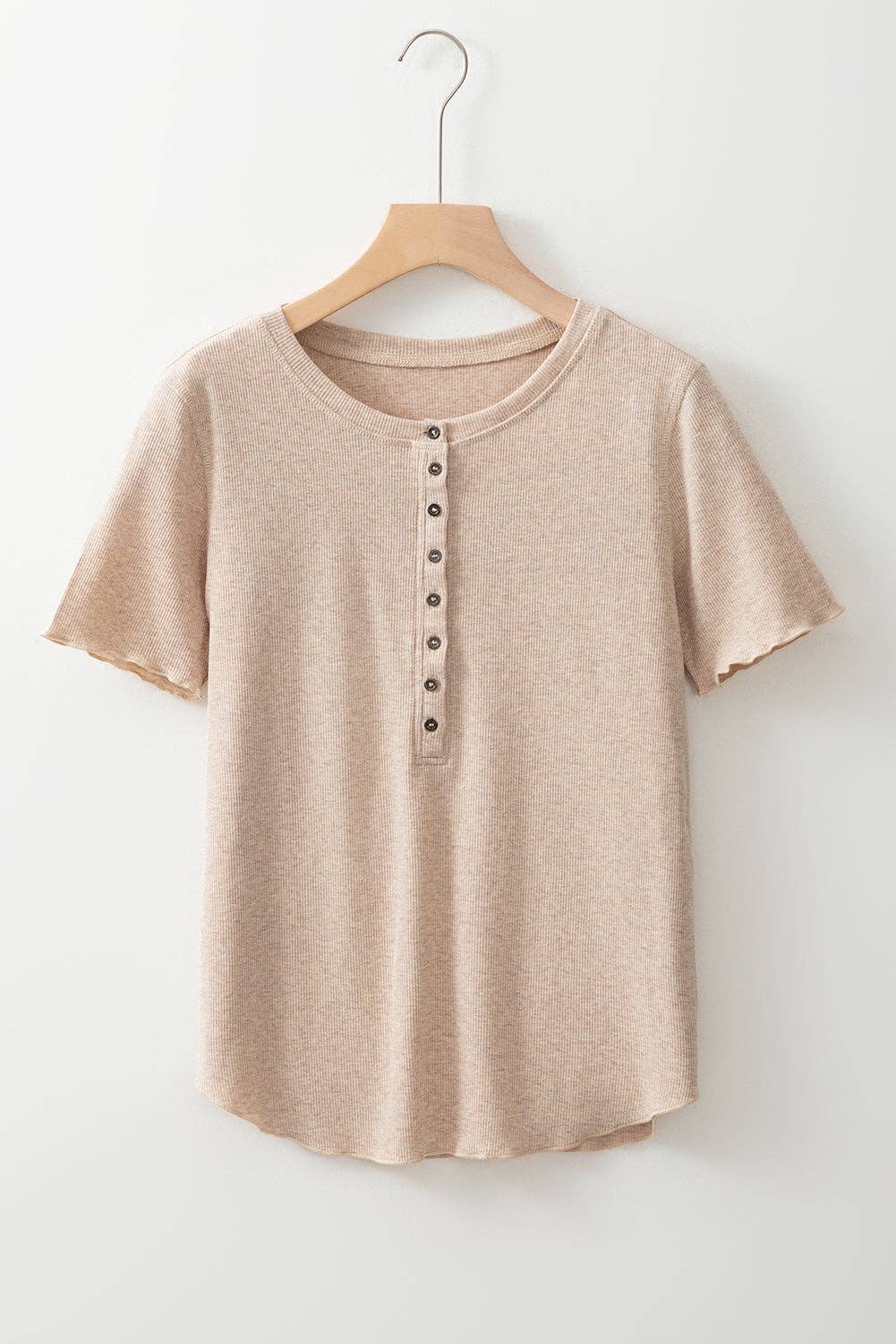 Ribbed Henly Short Sleeve Summer Top